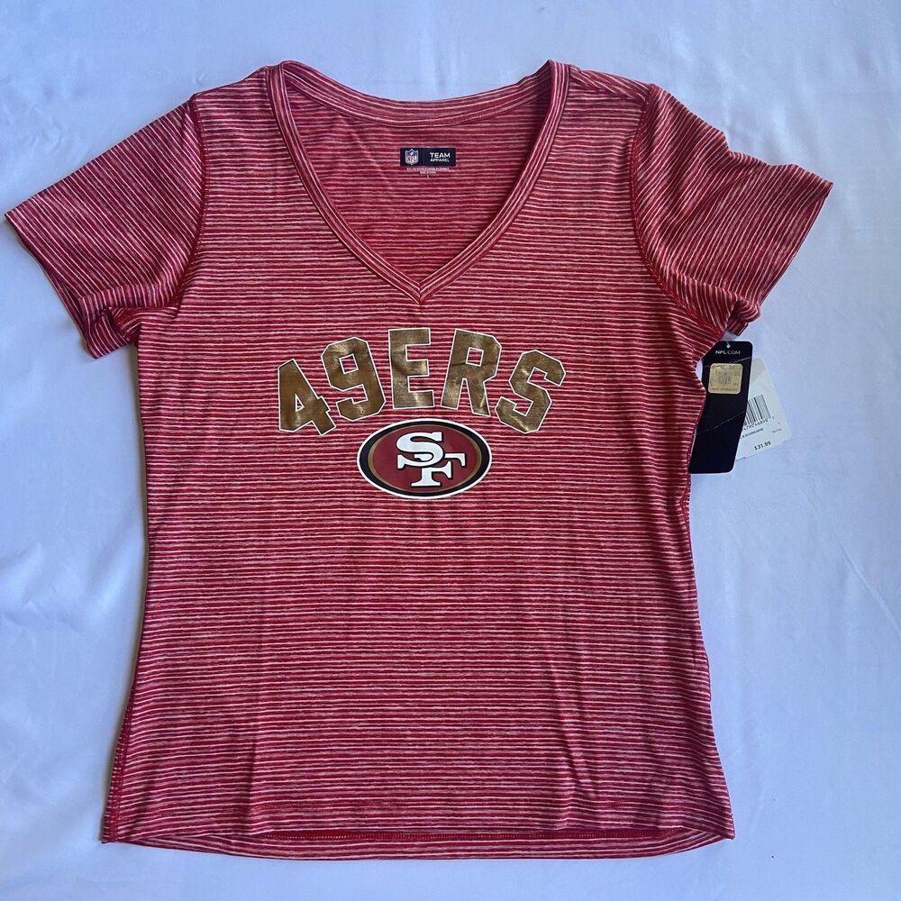 NFL San Francisco 49ers Women’s V-neck short sleeve t-shirt large